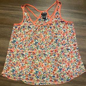 Wet seal sheer floral tank top